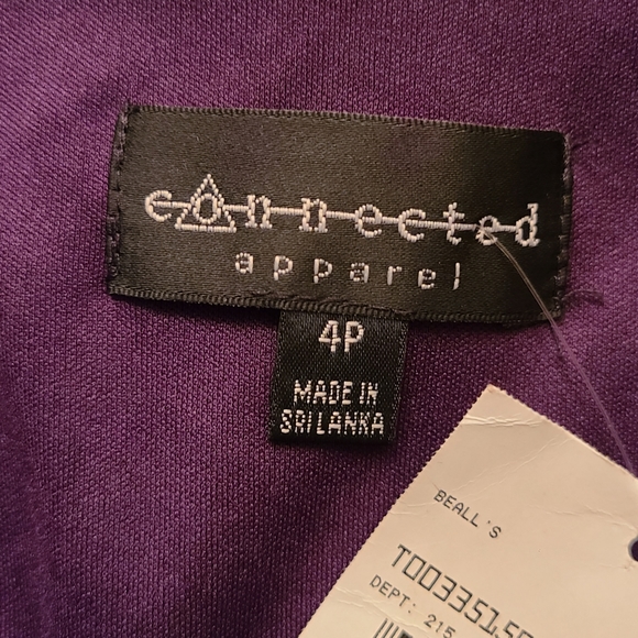 NWT Connected apparel size 4P dark purple dress - Picture 9 of 10